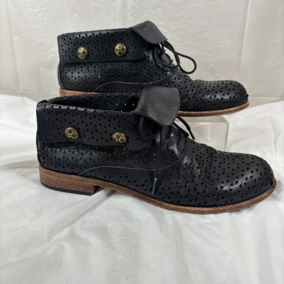 Patricia Nash Sabrina Ankle Boots Black Italian Leather Women’s Size 7.5 - Picture 3 of 16